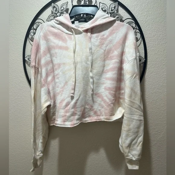 Tie Dye Crop Hoodie - Picture 1 of 4
